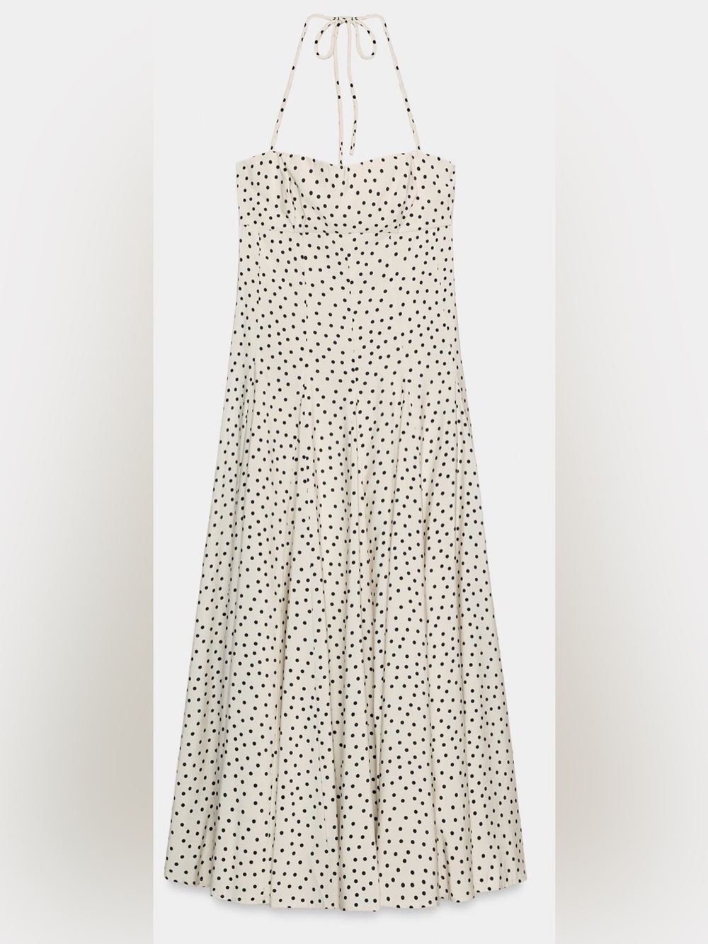 Zara Fluid Halter Volume Midi Dress